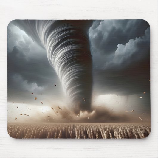 Tornado in een Midwest tarweveld Muismat (Voorkant)