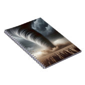 Tornado in een Midwest tarweveld Notitieboek (Rechterzijde)