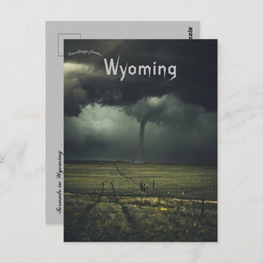 Tornado in het Briefkaart Wyoming (Voorkant / Achterkant)