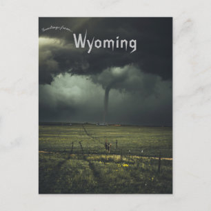 Tornado in het Briefkaart Wyoming