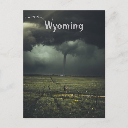 Tornado in het Briefkaart Wyoming (Voorkant)