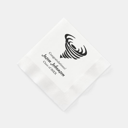 Tornado Mascot School Afstuderen Napkin Reünie Servet (Hoek)
