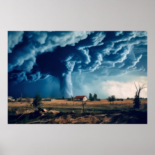 Tornado Natuur Force ontketent Power Earth Disaste Poster (Voorkant)