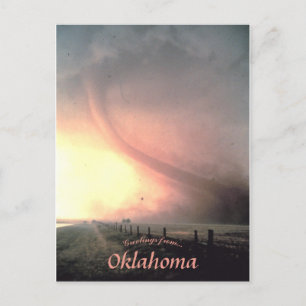 Tornado Near Cordell Oklahoma Uitnodiging Briefkaart