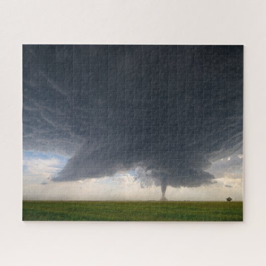 Tornado onder gigantische onweersbui in Great Plai Legpuzzel (Horizontaal)