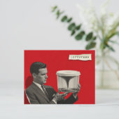 tornado overblijfselen retro surreal collage briefkaart (Staand voorkant)
