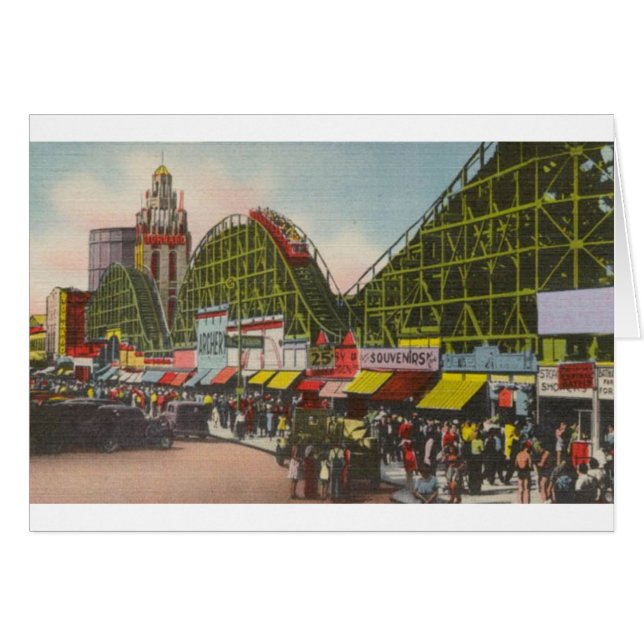 Tornado Roller Onderzetter - Coney Island NY /The  (Voorkant Horizontaal)