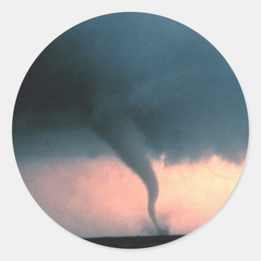 Tornado Ronde Sticker (Voorkant)