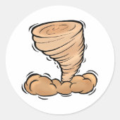 Tornado Ronde Sticker (Voorkant)