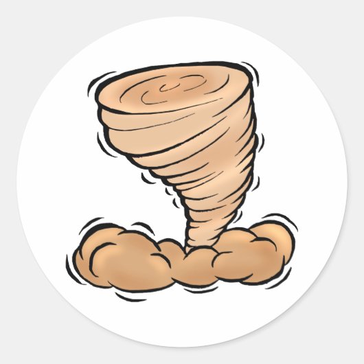 Tornado Ronde Sticker (Voorkant)