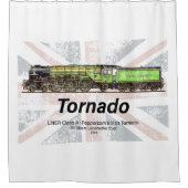 Tornado Stoomtrein Engels Locomotief Douchegordijn (Voorkant)