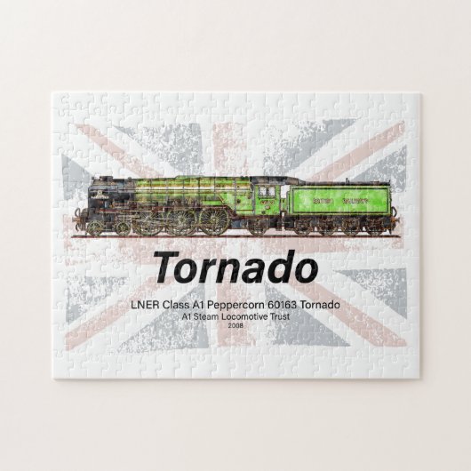 Tornado  Stoomtrein Engels Locomotief Legpuzzel (Horizontaal)