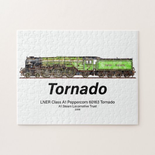 Tornado  Stoomtrein Engels Locomotief Legpuzzel (Horizontaal)