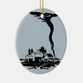 Tornado Storm Chaser Boerderij House Keramisch Ornament (Rechts)