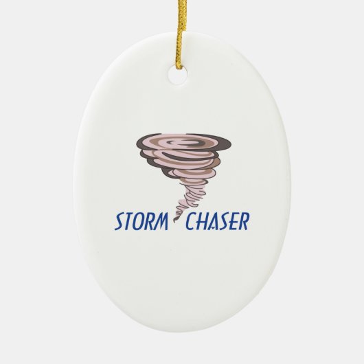 TORNADO STORM CHASER KERAMISCH ORNAMENT (Voorkant)