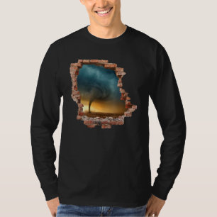 Tornado Storm Muur Vernietiging Orkaan Chaser Mij T-shirt