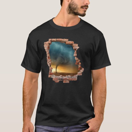 Tornado Storm Wall Destruction Hurricane Chaser Me T-shirt (Voorkant)
