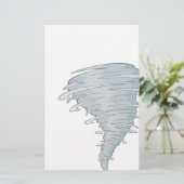 Tornado Tekening Briefpapier (Staand voorkant)
