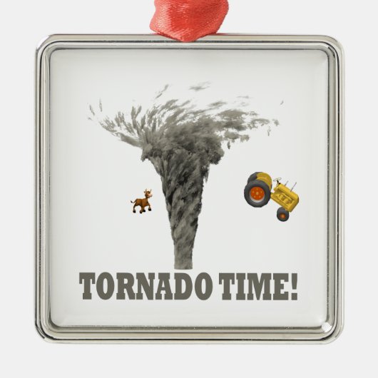 TORNADO-TIJD METALEN ORNAMENT (Voorkant)