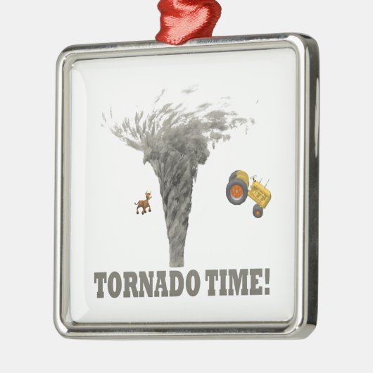 TORNADO-TIJD METALEN ORNAMENT (Links)