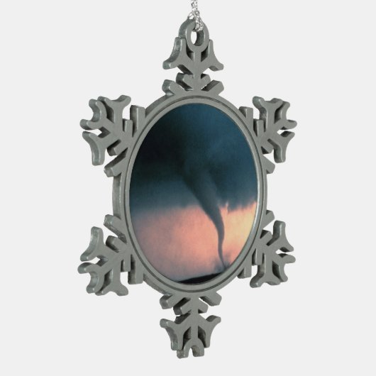 Tornado Tin Sneeuwvlok Ornament (Links)