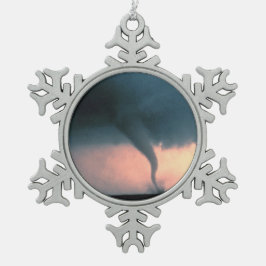 Tornado Tin Sneeuwvlok Ornament