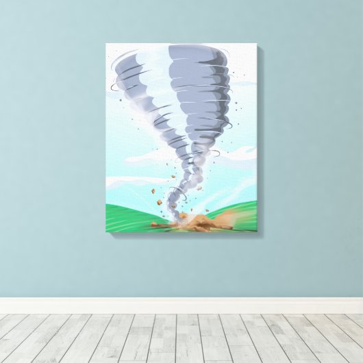 Tornado Twister Canvas Afdruk (Insitu (Houten vloer))