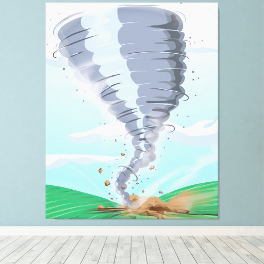 Tornado Twister Canvas Afdruk (Insitu (Houten vloer))