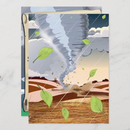 Tornado Twister Kaart (Voorkant / Achterkant)