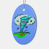 Tornado Twister Storm Chaser Vliegende Objecten Keramisch Ornament (Links)