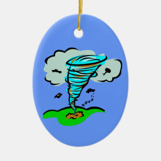 Tornado Twister Storm Chaser Vliegende Objecten Keramisch Ornament