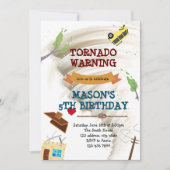 Tornado verjaardagsuitnodiging kaart (Voorkant)