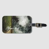 Tornado vernietigende huis storm meteorologie bagagelabel (Voorkant (horizontaal))