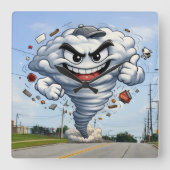 Tornado Vierkante Klok (Voorkant)