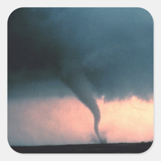 Tornado Vierkante Sticker (Voorkant)