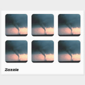 Tornado Vierkante Sticker (Vel)
