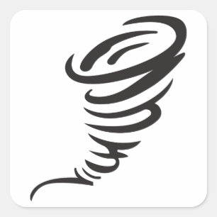 Tornado Vierkante Sticker