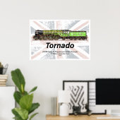 Tornado Vintage Stoomtrein Engelse Locomotief Poster (Thuiskantoor)