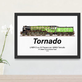 Tornado Vintage Stoomtrein Engelse Locomotief Poster