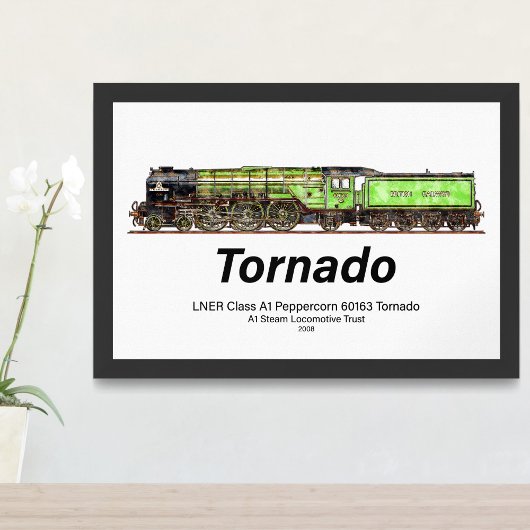 Tornado Vintage Stoomtrein Engelse Locomotief Poster
