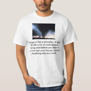 Tornado vs. huwelijk t-shirt