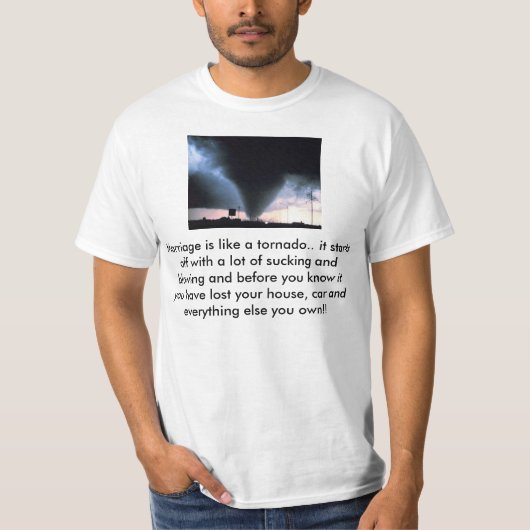 Tornado vs. huwelijk t-shirt (Voorkant)