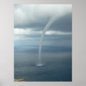Tornado Waterspout over water Poster (Voorkant)