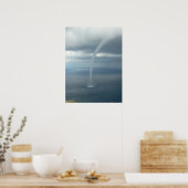 Tornado Waterspout over water Poster (Keuken)