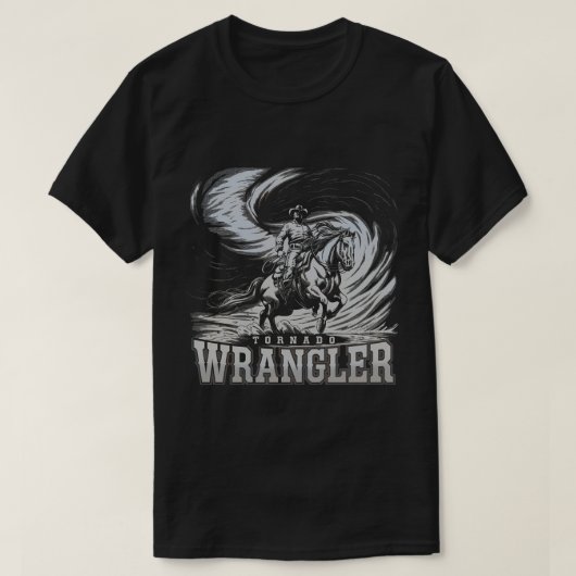 Tornado Wrangler Shirt Cowboy Wrangler T-shirt (Design voorkant)