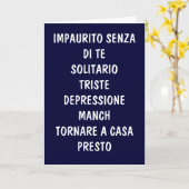 TORNARE A CASA PRESTO (KOM SOON HOME) KAART (Gele Bloem)