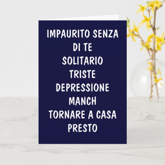 TORNARE A CASA PRESTO (KOM SOON HOME) KAART (Gele Bloem)