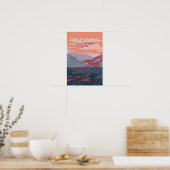 Torngat Mountains Nationaal Park Canada Retro Poster (Keuken)