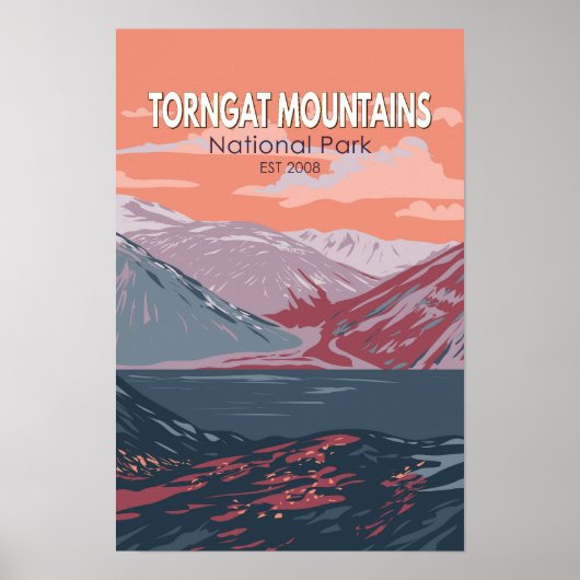 Torngat Mountains Nationaal Park Canada Retro Poster (Voorkant)