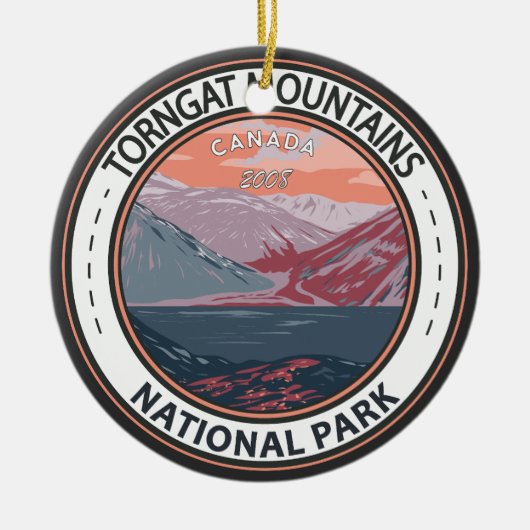 Torngat Mountains National Park Canada Badge Keramisch Ornament (Voorkant)